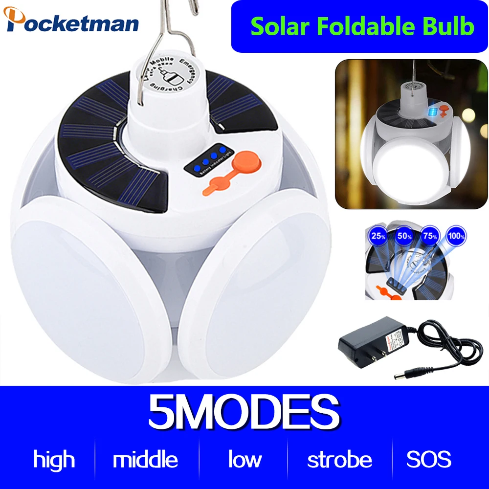 Мощная светодиодная лампа на солнечной батарее 42LED светильник для мобильного