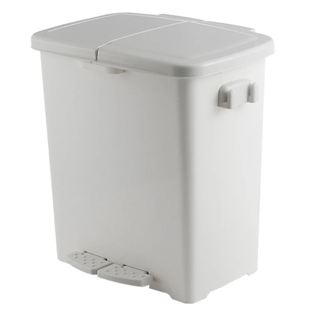 

1Pc Double-Cell Pedal Trash Can Classified Garbage Can Large Capacity Square Trash Can Stylish Living Room Kitchen Garba