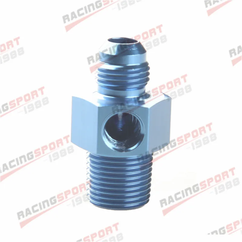 

ADLERSPEED 6AN AN-6 Male к 1/4 "NPT с 1/8" NPT манометром порт адаптера синий