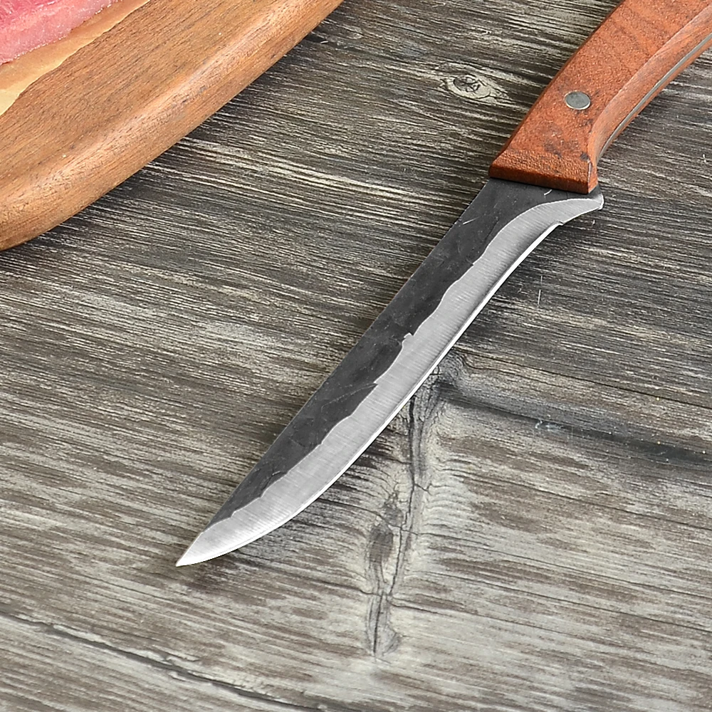 6 дюймов Кухня шеф-повара деревянная ручка инструмента Нержавеющая сталь