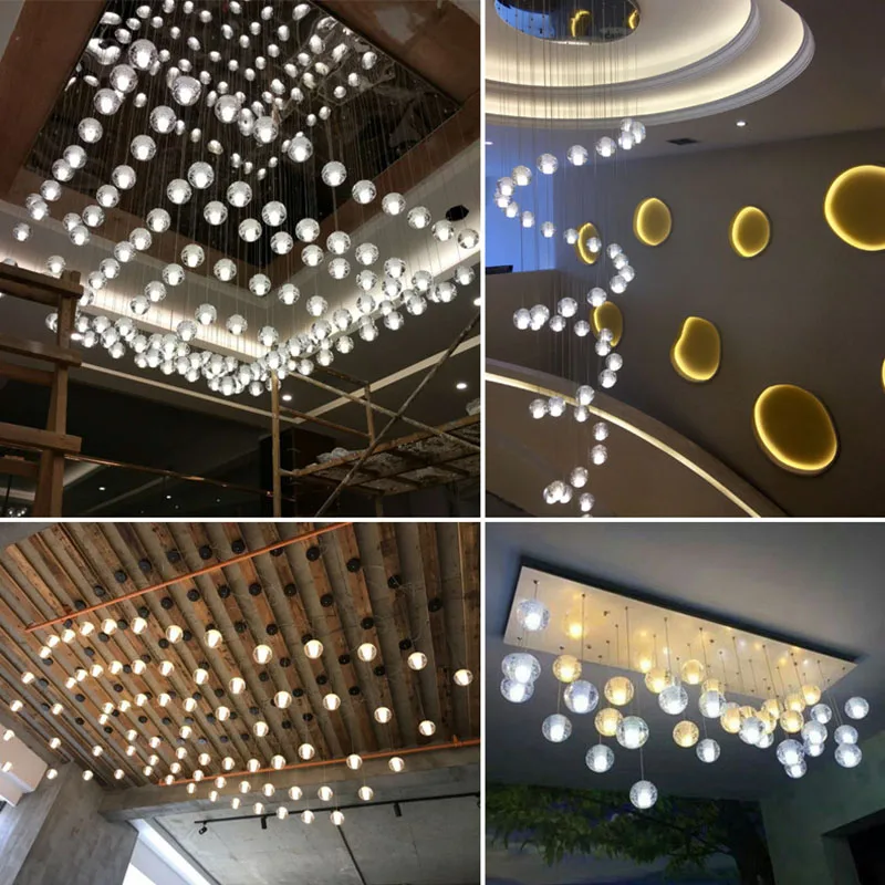 Современные Люстры Освещение в помещении лестницы Led Люстра для Гостиная