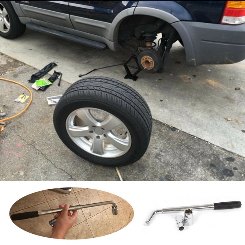 Выдвижной гаечный ключ для фиксации колес шины Телескопический с