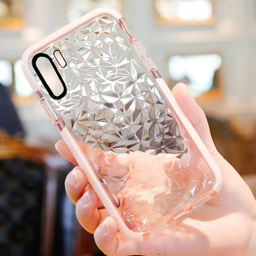 Diamond Transparent Phone Case For Huawei P10 Plus P30 P20 Lite Pro Clear Mate 20 Honor 10 Cover Soft TPU Back | Мобильные телефоны