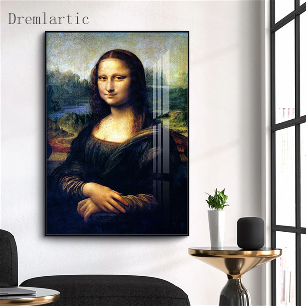 

Mona Lisa#r Home Decoration Custom Canvas Painting Wall Silk Poster Cloth#KC-6