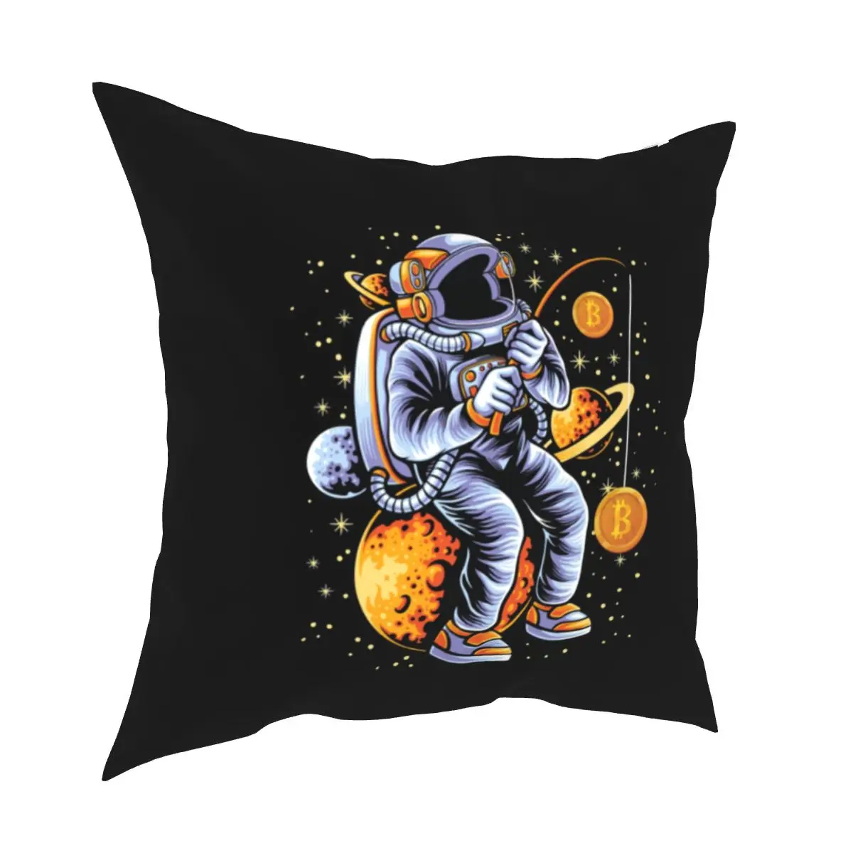 

BTC Bitcoin Mining In Galaxy Pillowcase Cushion Cover Decoration Crypto Cryptocurrency Currency Pillow Case Cover Chair 18'