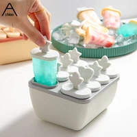 silicone ice cream mold 8 cells diy homemade popsicle molds freezer juice reusable ice cube tray popsicle maker mould tool