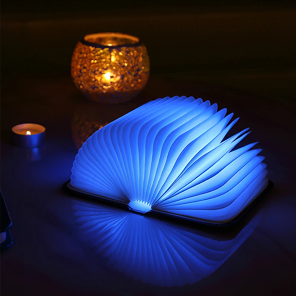

Book Light LED Folding Creative Flip Book Light USB Charging Night Light Mini Colorful Gift Custom Ortable Page Book Night Light