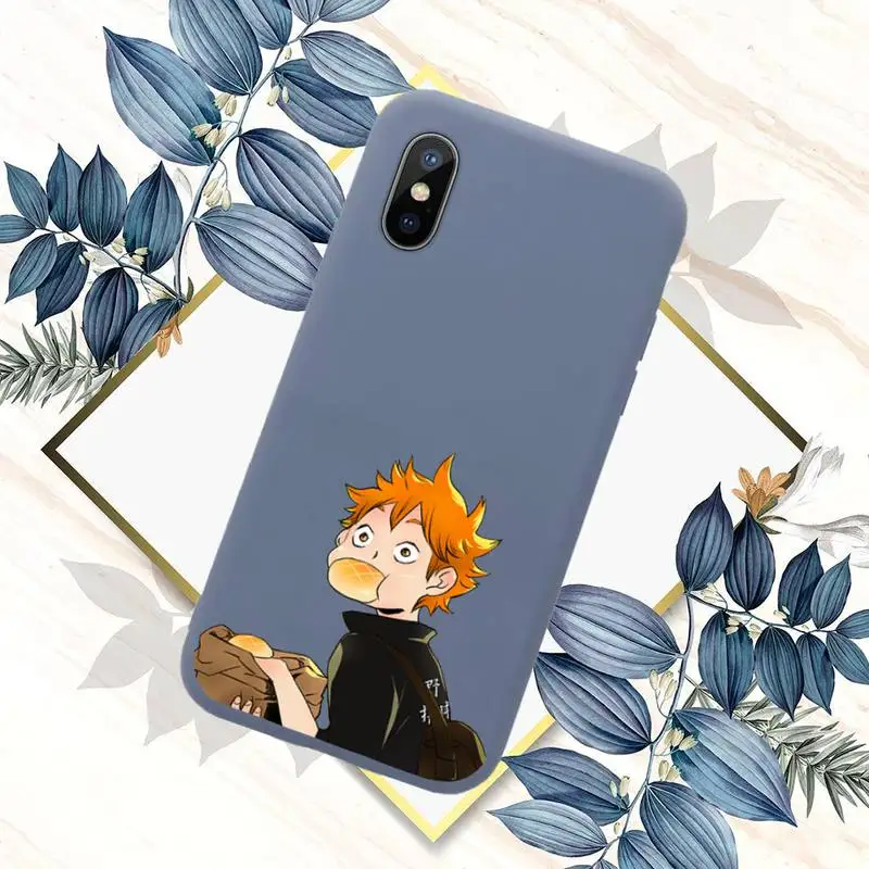 

Anime Haikyuu Love Volleyball Phone Case Candy Color for iPhone 6 7 8 11 12 s mini pro X XS XR MAX Plus