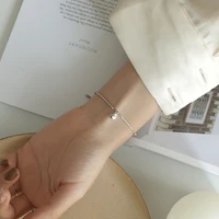 s925 sterling silver peas letter lucky bracelet for female rose gold simple ins niche design lucky bracelets for student gifts