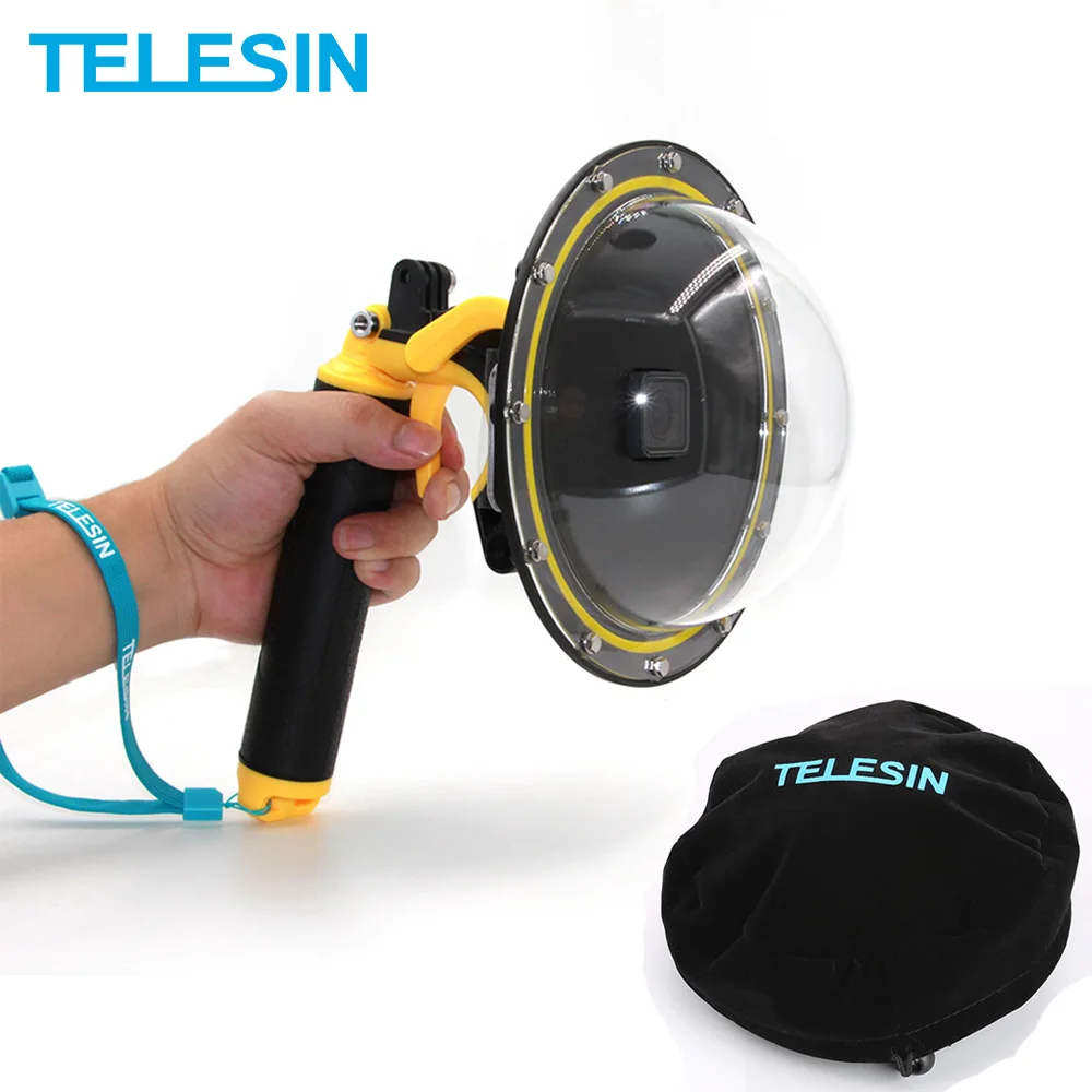 TELESIN купол порт крышка объектива Корпус чехол плавающая ручка поплавок для GoPro Hero 5 6 Hero 7 аксессуары для экшн-камеры