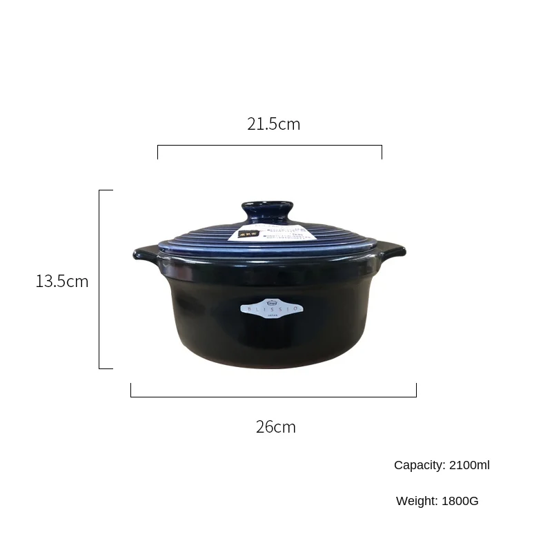 

Japan Imported Wanggu Blissio Yinfeng Waterless Casserole Olla Heat-Resistant High Temperature Dry Casserole