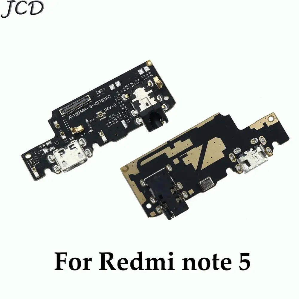 JCD микрофонный модуль+ зарядка через usb Нижняя плата гибкий кабель соединительные детали для Xiaomi Redmi Note 5 note5 Замена