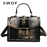 swdf female crossbody tote bags women quality leather luxury handbags designer sac main ladies serpentine shoulder messenger bag