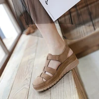 wedge sandals for women 2021 comfortable luxury designer summer fashion velcro baotou plus size casual non slip slippers woman