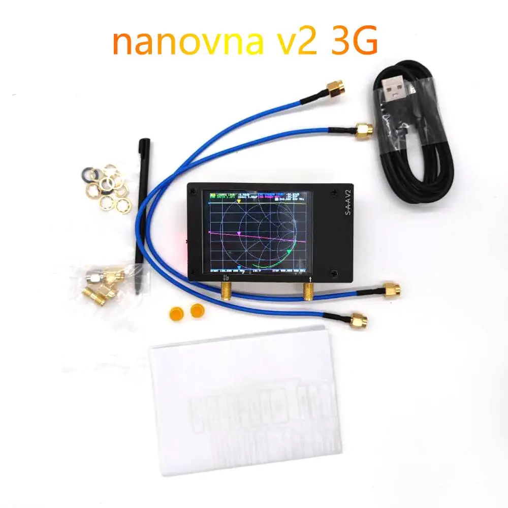 NanoVNA V2 3G векторный сетевой анализатор HF VHF UHF S A 2 антенна коротковолновый черный| |