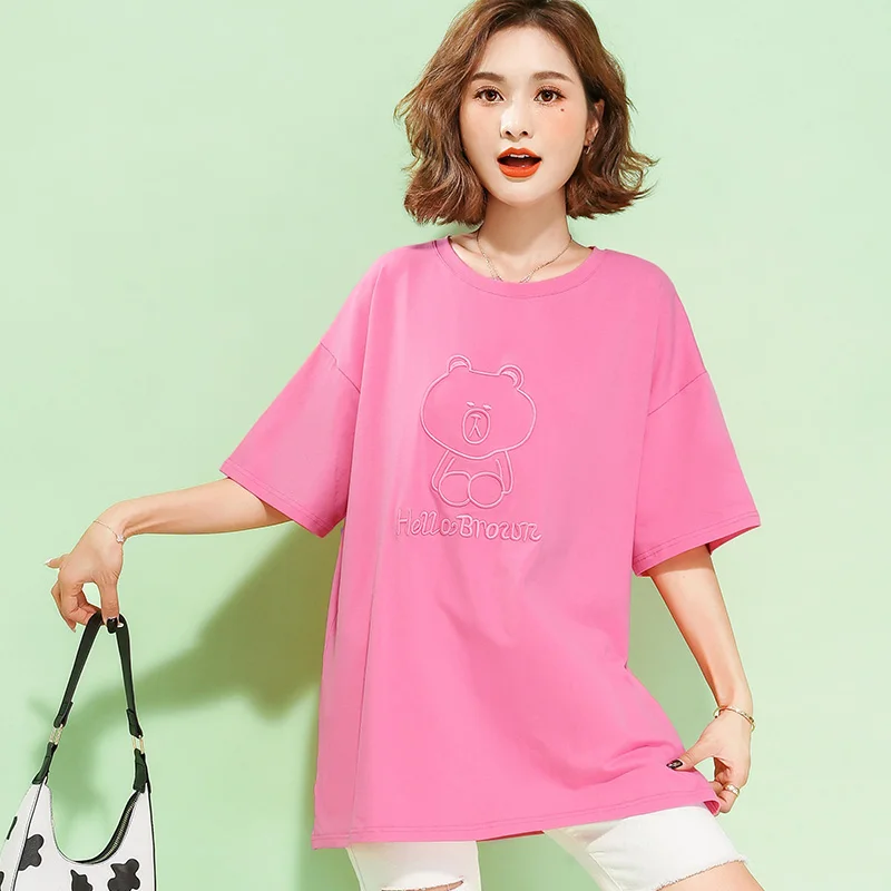 Дешевые оптовые продажи 2021 летние новые женские футболки модные повседневные с