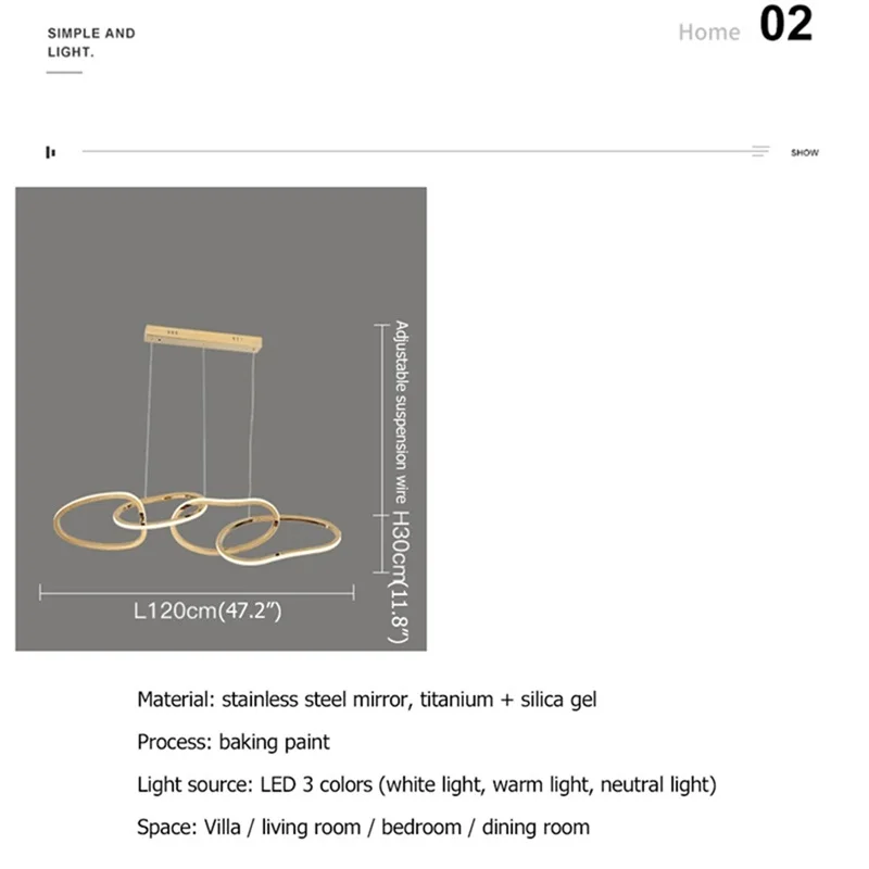 

BROTHER Pendant Lights Gold Nordic Creative Modern Home LED Lamp Fixture For Decoration Living Room