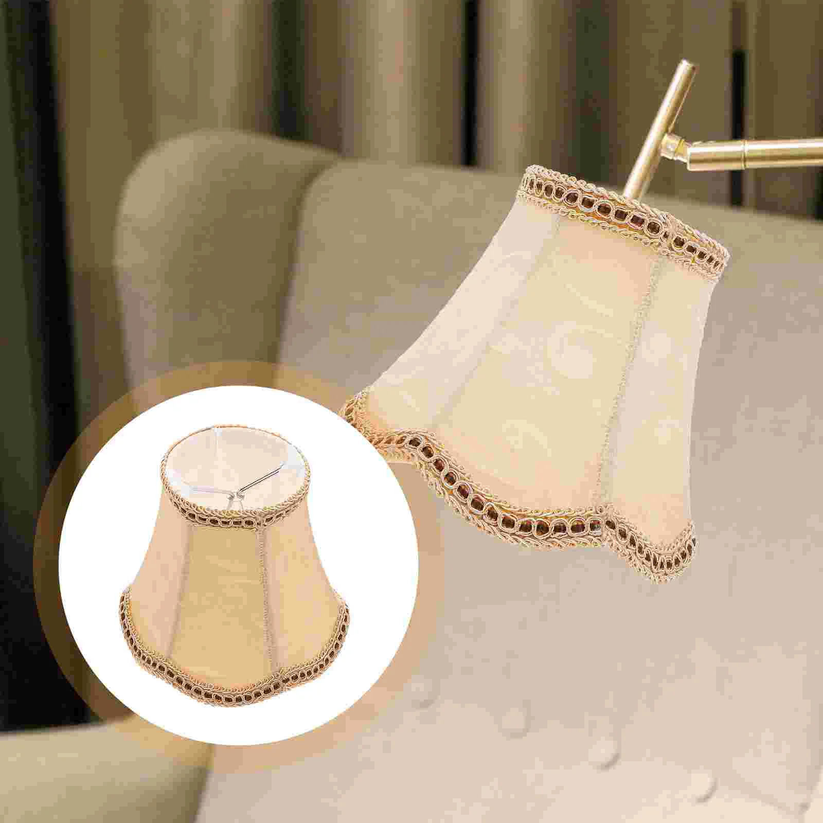 

1 Pc Cloth Table Lamp Cover Light Cover Household Lamp Decoration (Apricot)