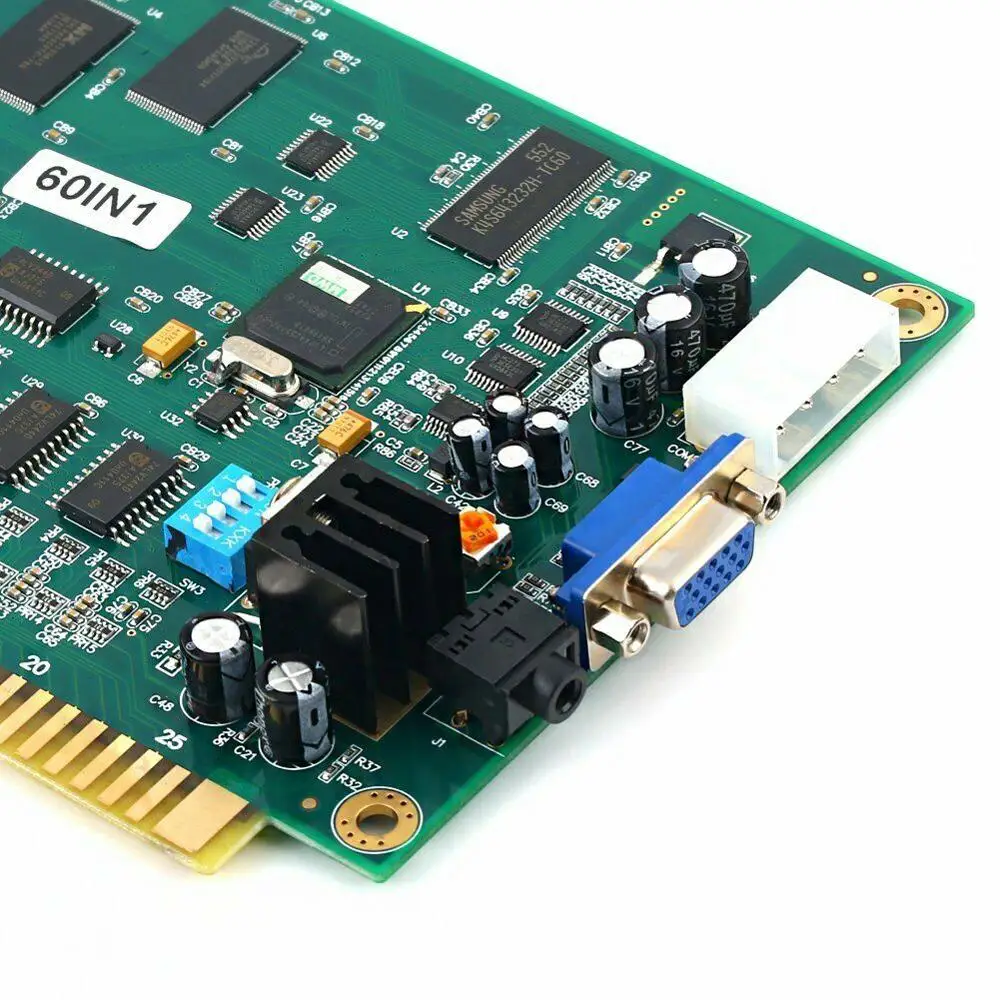 60 в 1 вертикальная печатная плата CGA VGA Запчасти для аркадных игр Jamma шкафов