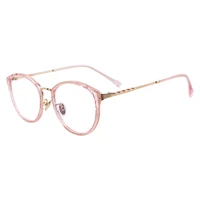 women metal plastic fashion eyeglasses round vintage glasses frame for prescription lenses myopia reading progressive