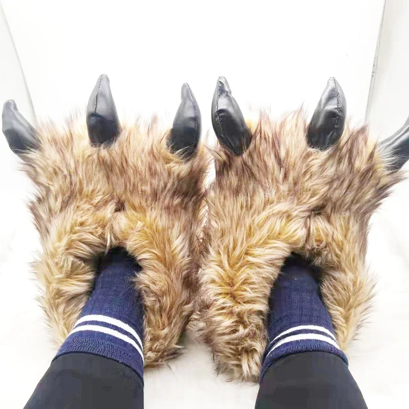 Зимние роскошные новые мужские хлопковые тапочки с героями мультфильмов теплые