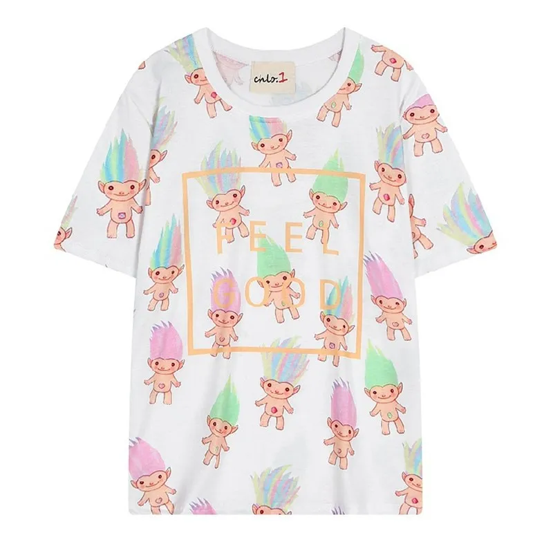 Женские футболки с принтом персонажа летняя футболка коротким рукавом