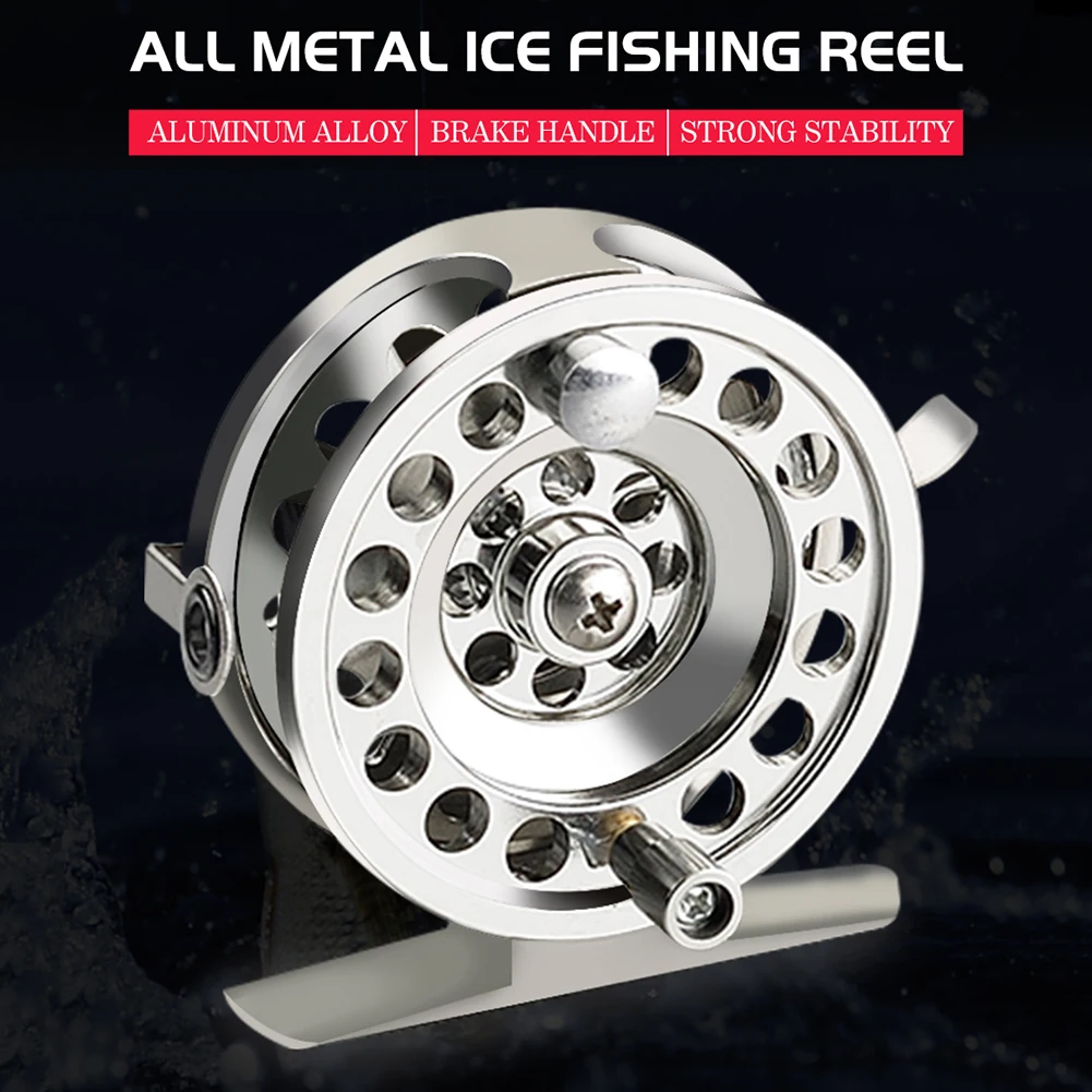 

Ice Fishing Reel Front Wheel With Brake Eye Guide Right Hand Fishing Wheels Smooth Outgoing Line Metal Fish Tackle Pesca Tools