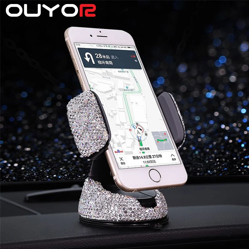 Автомобильный держатель для телефона со стразами универсальный автомобильный с