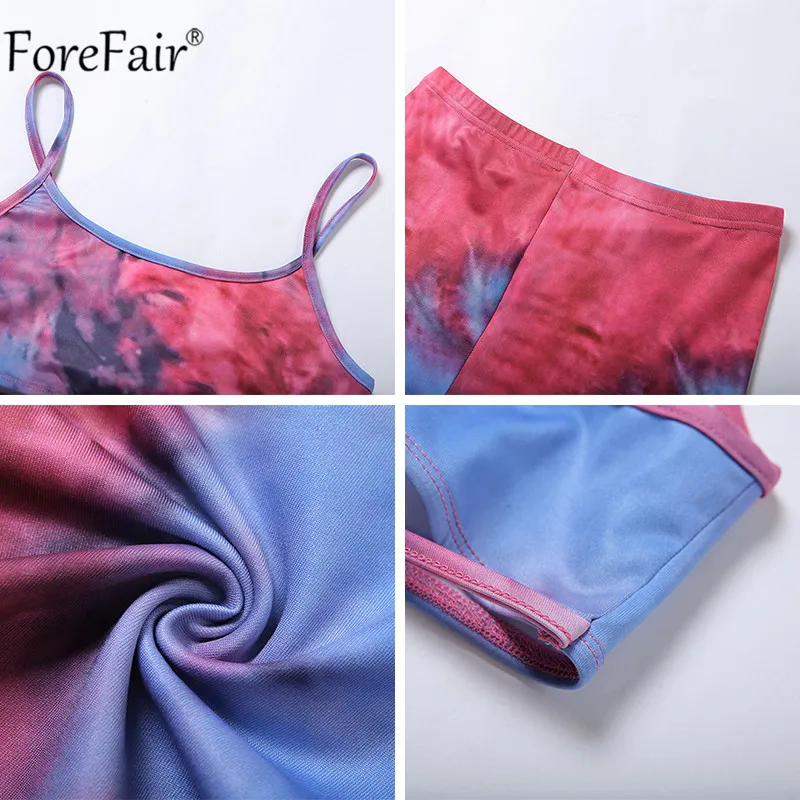 Женский костюм на бретельках Forefair повседневный спортивный из двух предметов