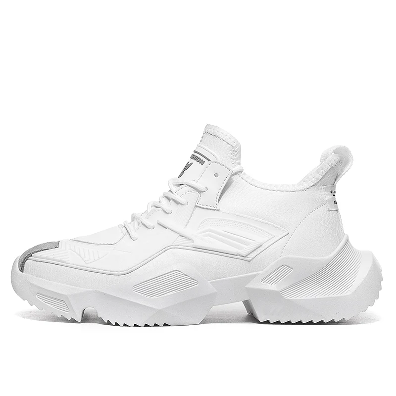 9007Leather White Новое поступление, стильные мужские кроссовки, спортивная обувь для мужчин, удобная спортивная обувь для бега и прогулок, Zapatos De Mujer - Цвет: 9007Leather White