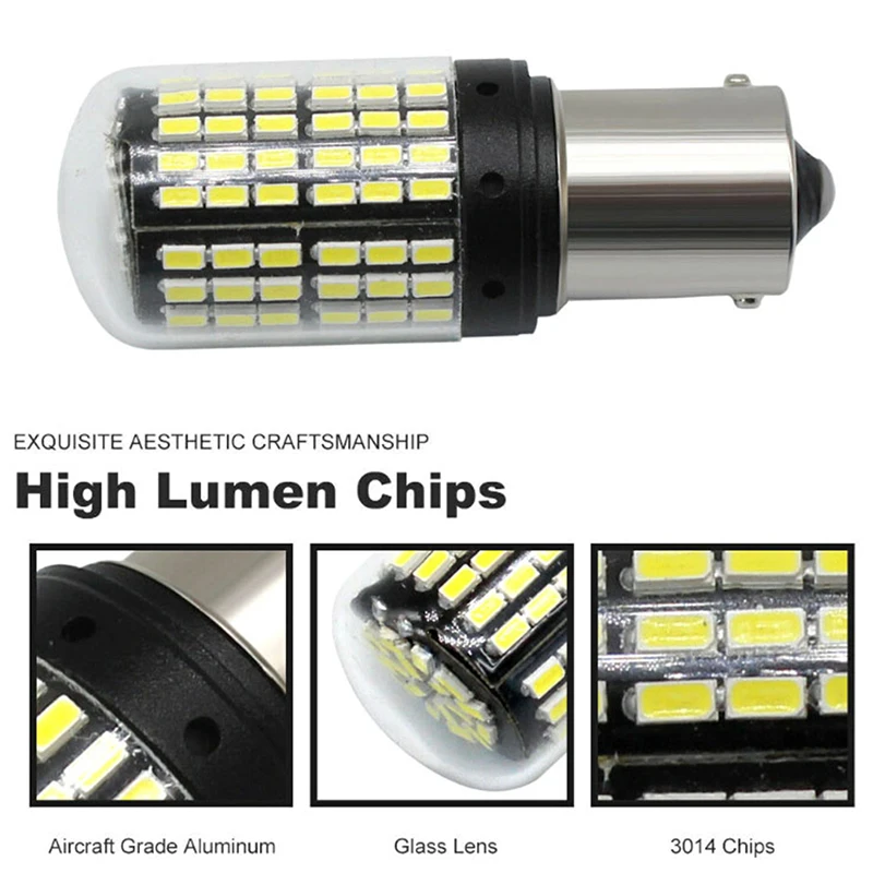 

1X белая 1156 7506 P21W BA15S светодиодный ная 3014 144SMD автомобильная лампа указателя поворота