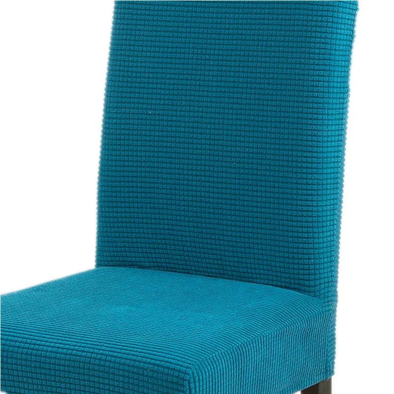 

New Solid Color Japanese Corn Velvet Seat Cover Dining Chair Office Elastic Dustproof Chair Cover Simple Chair Cover 2021