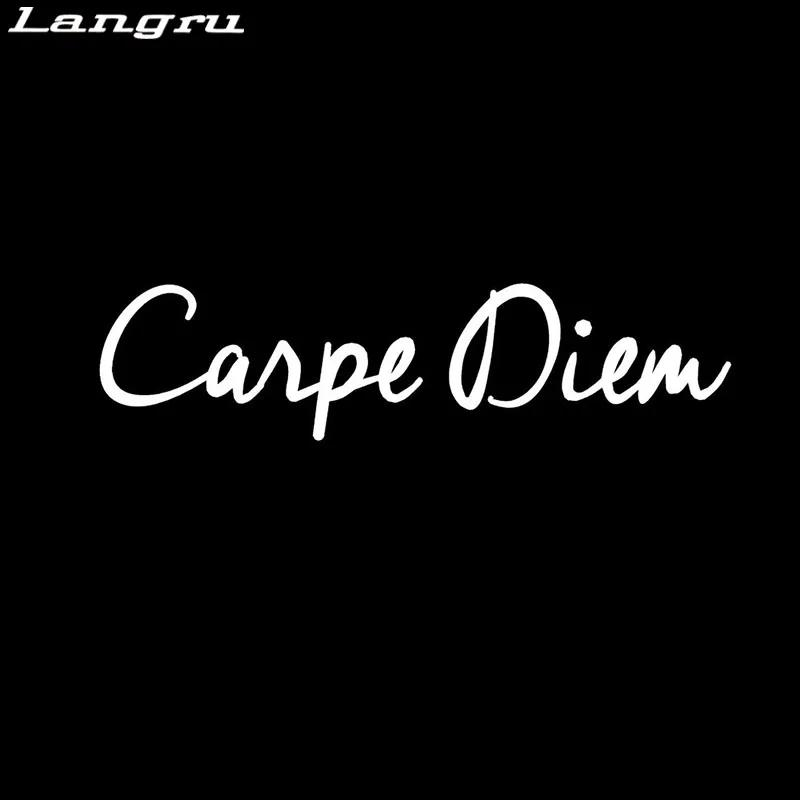 Langru персонализированные Carpe Diem модные тексты автомобильные виниловые наклейки
