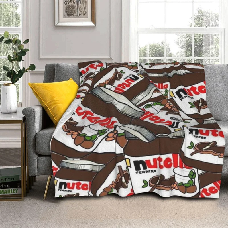 

Nutella Ultra Soft Cozy Throw Lightweight Micro Flannel Fleece Sofa All Season Living Room/Bedroom Warm Blanket throw blanket