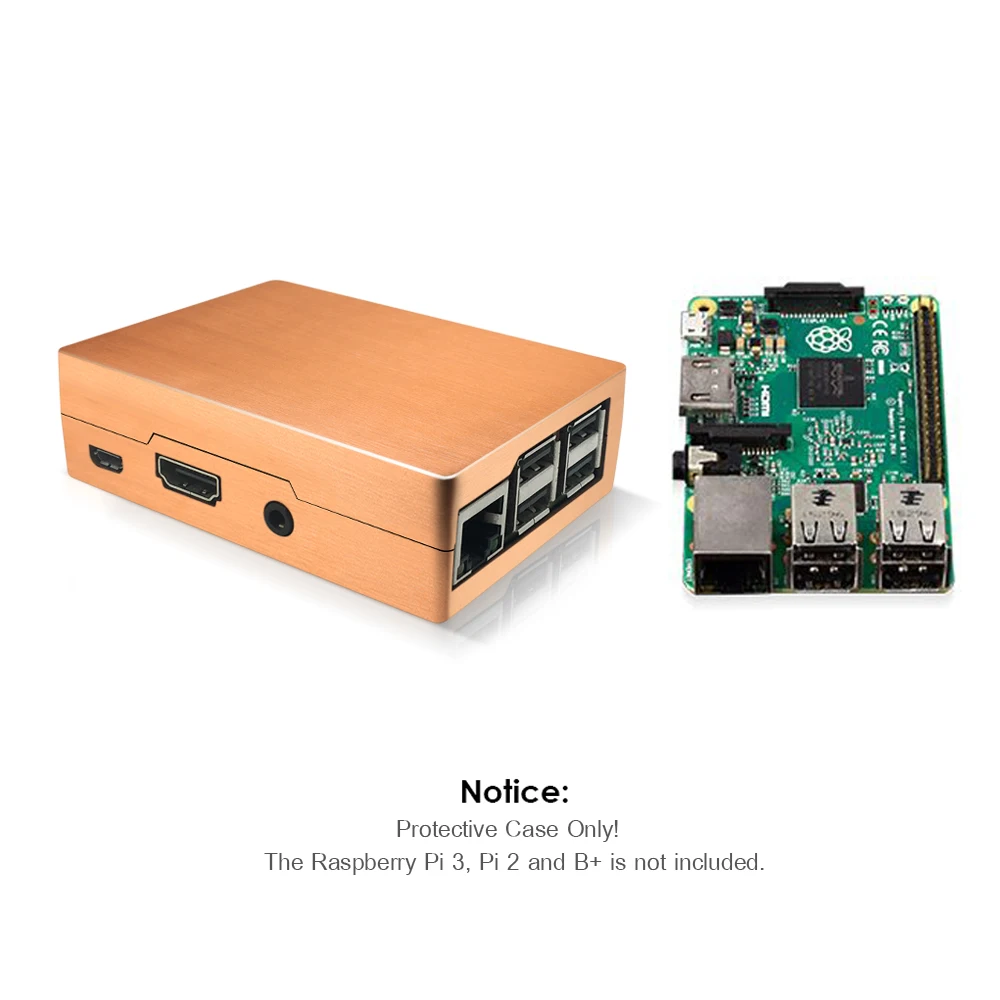 Новый защитный чехол из алюминиевого сплава корпус коробка для Raspberry Pi 3 2 и B + |