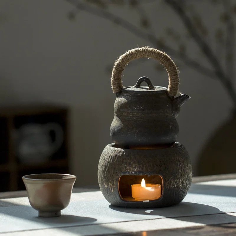 

Керамическая чайная плита в японском ретро стиле, грелка для чая, в виде свечи, спиртовой лампы, нагревательная печь, чайная утварь, чайник для заваривания чая