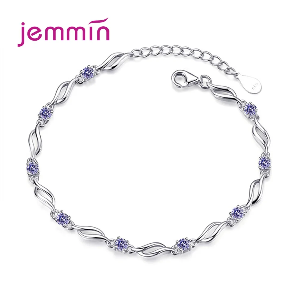 Женский браслет из серебра 925 пробы с кристаллами | Украшения и аксессуары