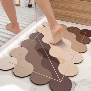 Diatom Super Water Absorption Non-slip Bath Mat Carpet Foot Mat Shower Room Doormat Washable Rug Toilet Floor Mat Room Doormat