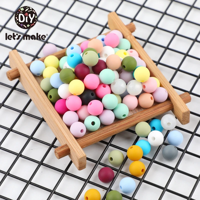 Let'S Make 500 шт Силиконовые Бусины 9 мм детские игрушки Diy ремесла прорезывание