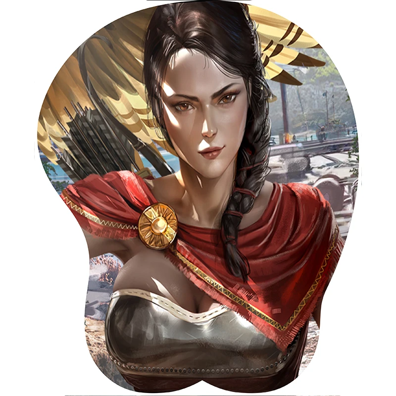 Японский аниме 3D коврик для мыши Коврик запястья игровой силиконовый ноутбука ПК