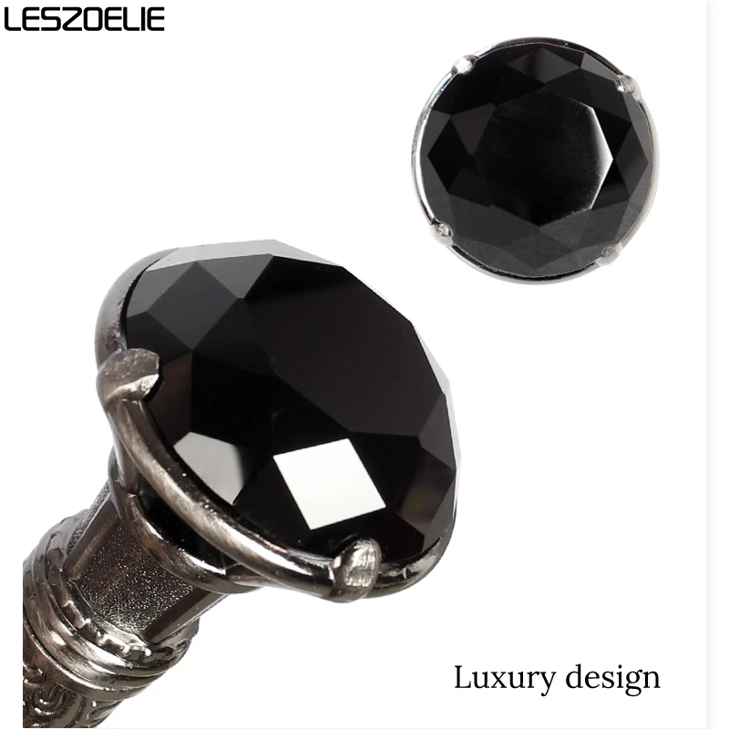 Темный стиль Человек Черный Кристалл ходьба трость человек Бриллиантовая ручка