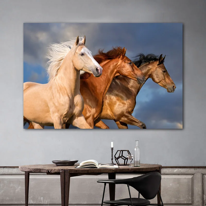 

RELIABLI Canvas Painting Running Horse Poster Animal Pictures For Home Wall Art For Living Room Decoration Posters And Prints