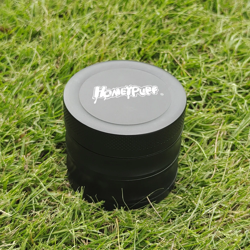 

HONEYPUFF Aircraft Aluminum Herb Grinder 4 Layers 56MM Tobacco Grinder Crusher Spice Small And Heavy Design Mellow Solid Texture