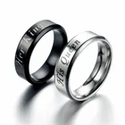 Кольцо королевы 6 мм черное кольцо короля Anillos ее король его королева обручальное кольцо для пары обручальное кольцо из титановой стали для влюбленных