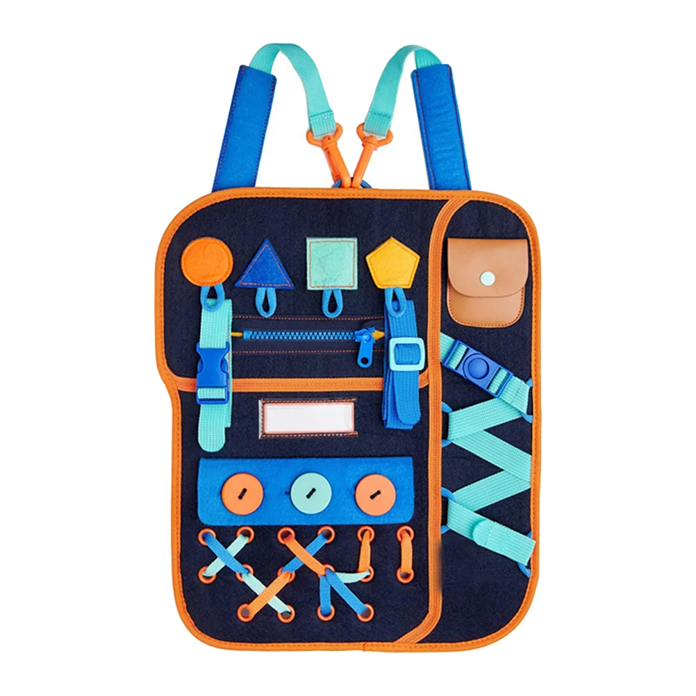 

1 Set Felt Dressing Board Felt Backpack Early Childhood Educational Board