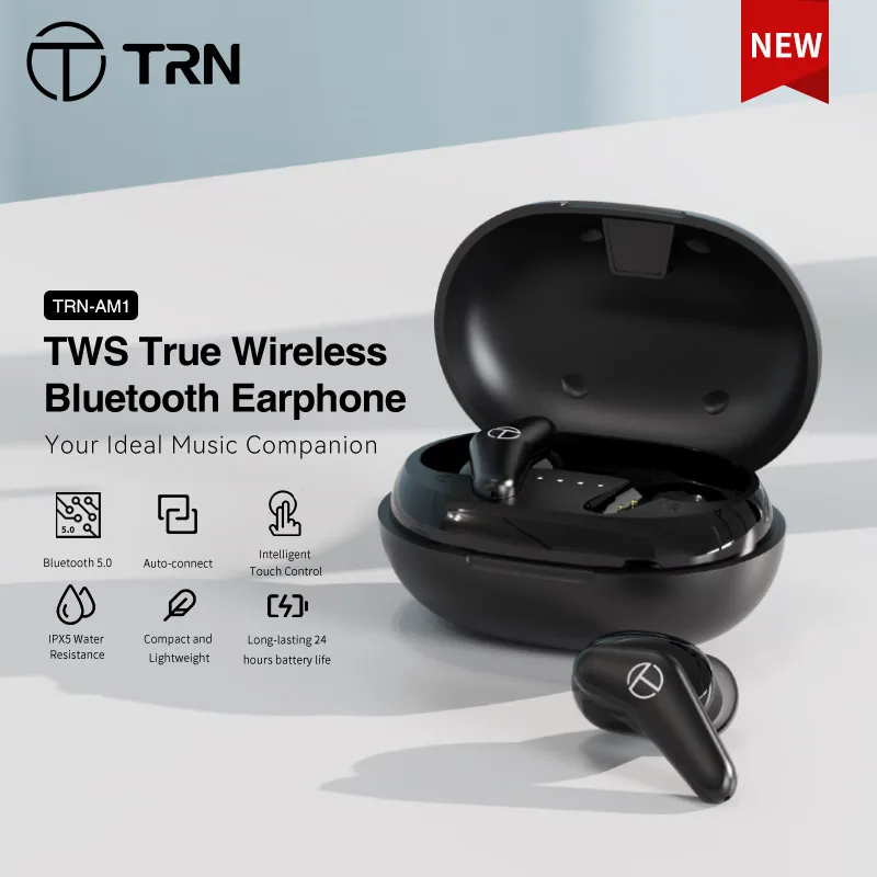 TWS-наушники TRN AM1 с поддержкой Bluetooth 5 0 Hi-Fi для T300 BA15 TA1 KZ S2 MT1 | Электроника
