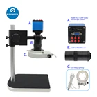 1080P HDMI VGA микроскоп для фотографий ремонт пайки 130X C-mount len LED Ring светильник microio digital para electronica