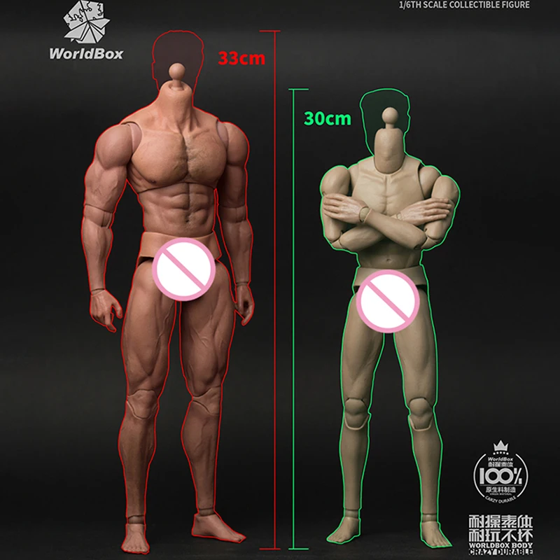 WorldBox1/6 Male Body Model Flexible Wide Shoulder Toy for 12" Action Figure