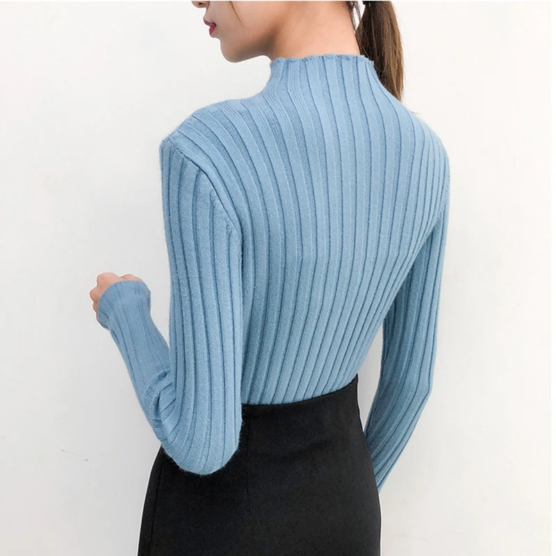 2019 New Fashion Autumn Winter Women Sweater Turtleneck Pullover Long Sleeve Casual Loose Knitted Tops | Женская одежда