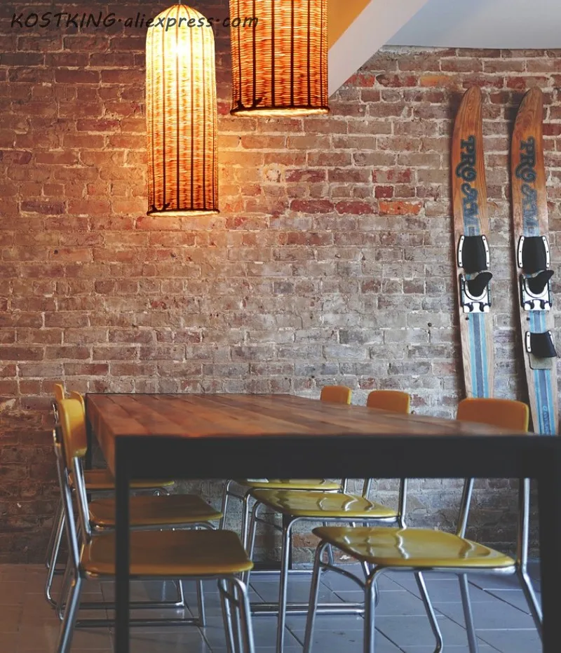 Бамбуковая плетеная корзина из ротанга ручной работы длинный абажур фотолампа